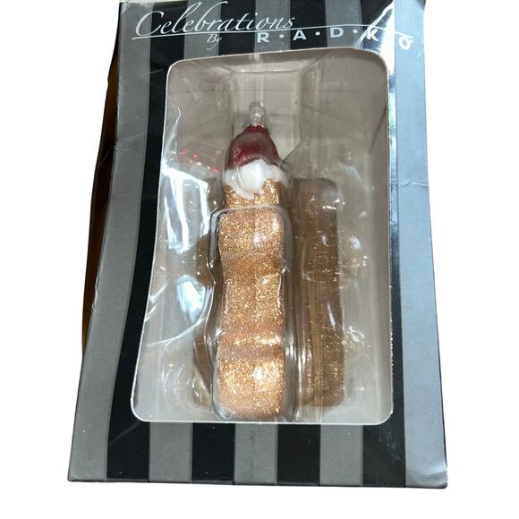 Christopher Radko Celebrations Glass Christmas Ornament Glittery Gingerbread Man - Picture 2 of 6